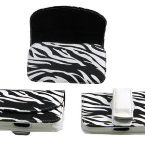 Leather Pouch Single Pack iphone Q Black&White