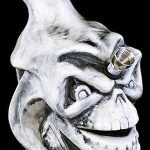 8" Ceramic Joker Skull Water Pipe