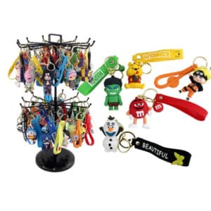 100ct Character Mix Wristlet Pendant Keychain with Countertop Display