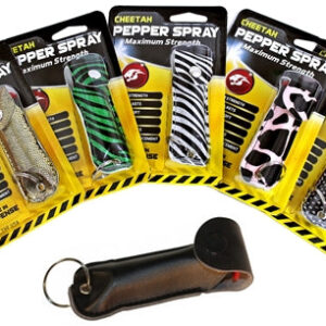 5ct Cheetah 1-2 oz Pepper Spray Animal Bling Assortment