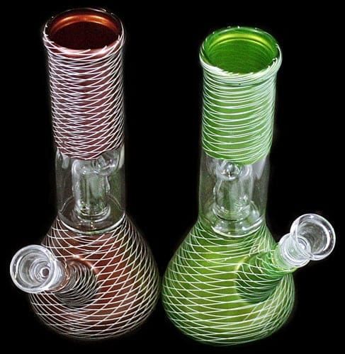 8" Chex Dome Perk Glass On Glass Beaker Water Pipe