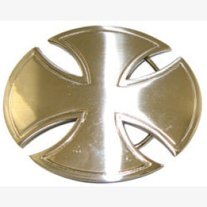 Belt Buckle Chopper Round Silver