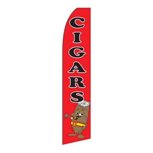 Cigars Windless Business Bow Swooper Feather Flag No Pole