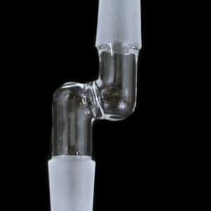5ct Clear Bent Adapter 14mm Male To 14mm Male