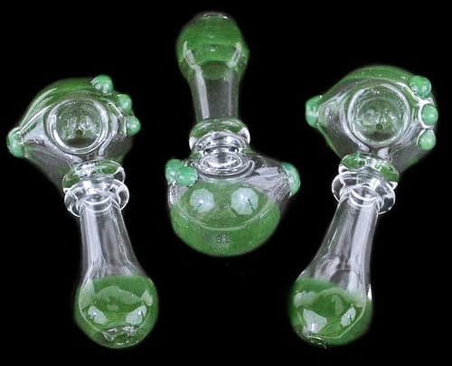 4ct 5" Clear Tube Color Art Rim Hand Pipe