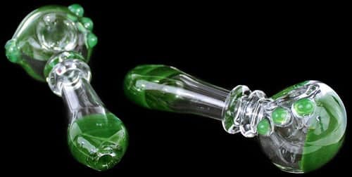 4ct 5" Clear Tube Color Art Rim Hand Pipe - Image 3
