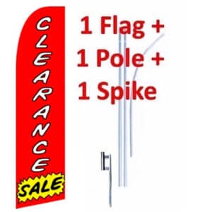 15' Clearance Sale Windless Business Bow Swooper Feather Flag Kit