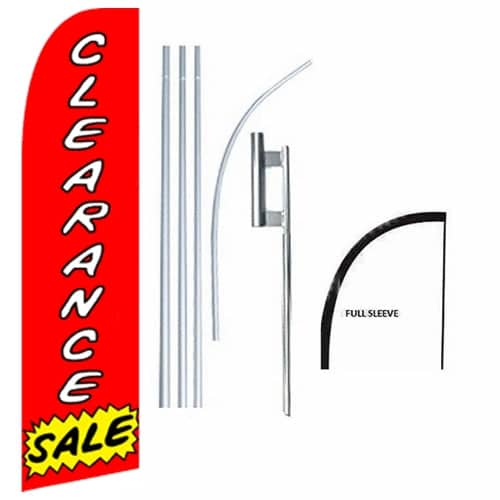 15' Clearance Sale Windless Business Bow Swooper Feather Flag Kit