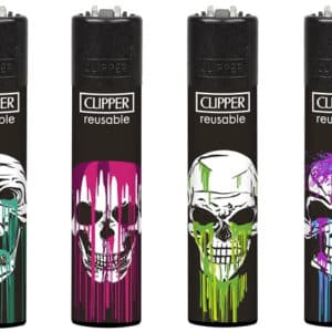 Clipper Lighter - Wild Skulls 48pk