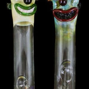 9" Clown Face Worked Glass Steamroller
