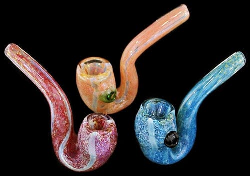 3ct 5" Color Art Frit Sherlock Hand Pipe