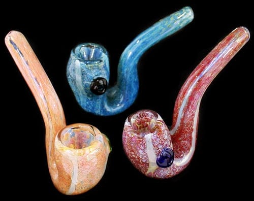 3ct 5" Color Art Frit Sherlock Hand Pipe