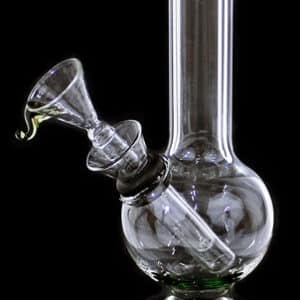 6" Clear With Color Bottom US Made Water Pipe