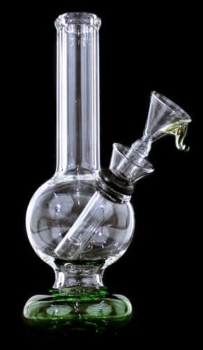 6" Clear With Color Bottom US Made Water Pipe