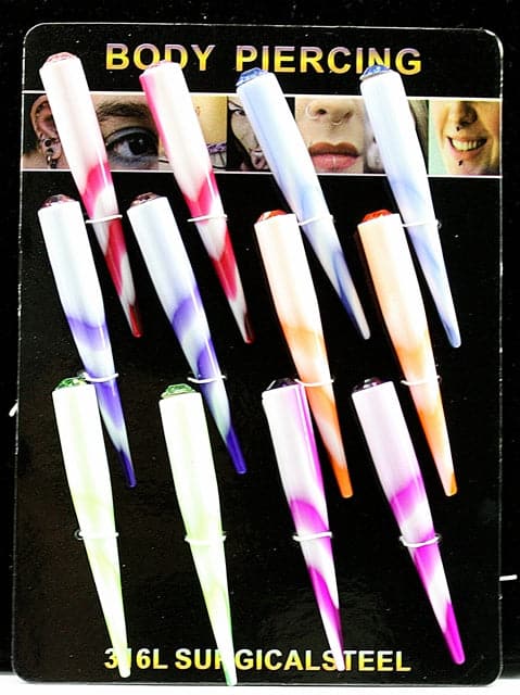 12ct Body Piercing Color Spike