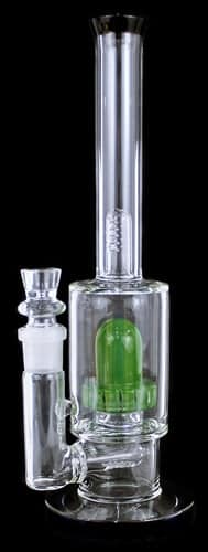 12" Color Rim Inline UFO Perk Water Pipe