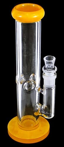 11" Color Rim Stemless Straight Water Pipe - Mix Colors - 9366 - Image 3
