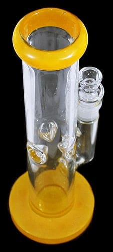 11" Color Rim Stemless Straight Water Pipe - Mix Colors - 9366 - Image 4