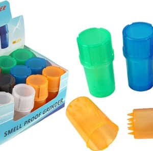 Plastic Grinder Stash Jar Container Assortment 12pk