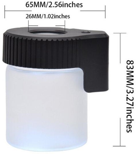Cookies LED Light Rechargeable Magnifying Stash Jar Container