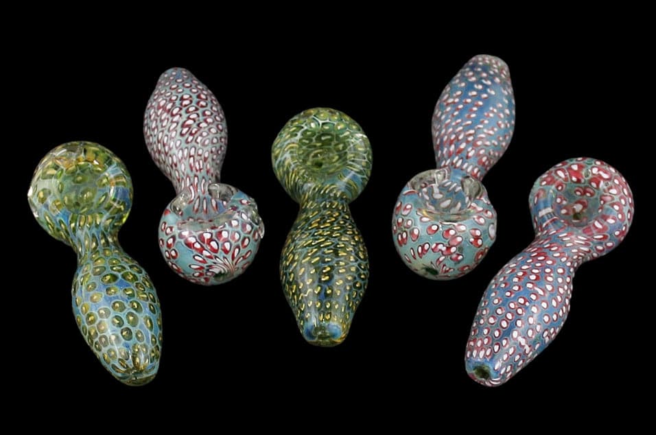 5ct 3" Coral Art Bubble Spoon Hand Pipe