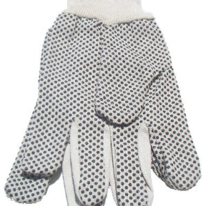 Canvas Grippers Gloves With PVC Dots -White Color