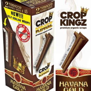 Crop Kingz Tobacco Inspired Self-Sealing Organic Wraps - Havana Gold