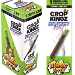 Crop Kingz Rocket Roll Hemp Wrap With Edible Sugar Tip - Atomic Apple