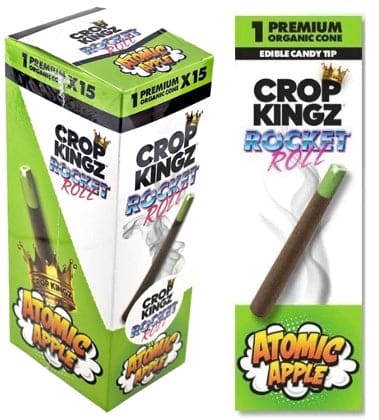 Crop Kingz Rocket Roll Hemp Wrap With Edible Sugar Tip - Atomic Apple - Image 4