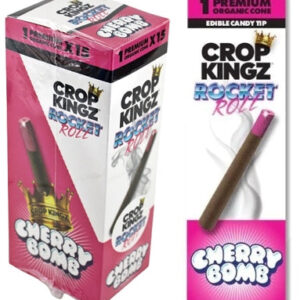 Crop Kingz Rocket Roll Hemp Wrap With Edible Sugar Tip - Cherry Bomb
