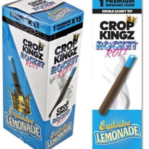 Crop Kingz Rocket Roll Hemp Wrap With Edible Sugar Tip - Explosive Lemonade
