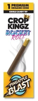 Crop Kingz Rocket Roll Hemp Wrap With Edible Sugar Tip - Pineapple Blast - Image 5