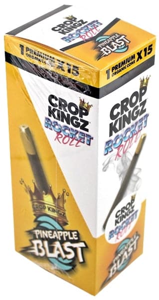 Crop Kingz Rocket Roll Hemp Wrap With Edible Sugar Tip - Pineapple Blast - Image 4
