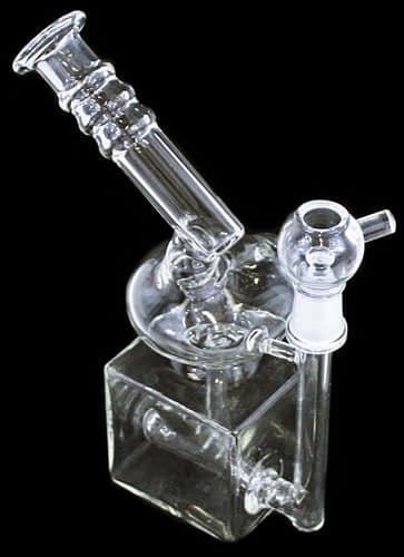 9" Cube Inline Recycler 14mm Oil Rig Water Pipe