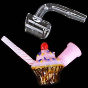3" Mini Cupcake 10mm Water Pipe With Banger