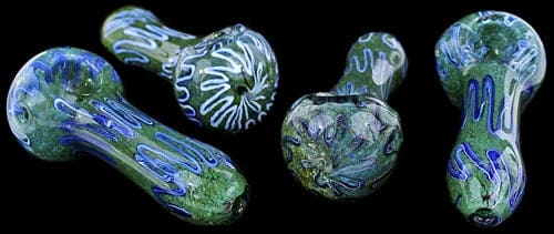 4ct 4.5" Cursive Herbal Frit Hand Pipe