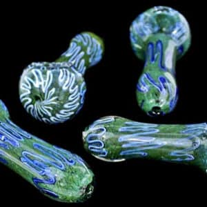 4ct 4.5" Cursive Herbal Frit Hand Pipe