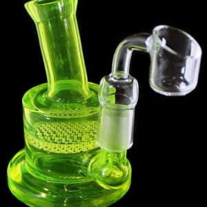 5" Color Art Curve Honeycomb Water Pipe With Banger