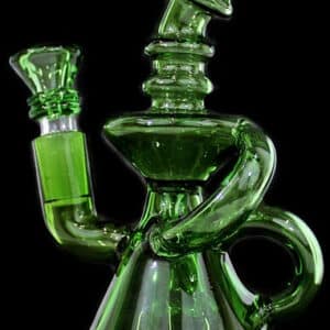 5" USA Dual Tube Curved Recycler 14mm Water Pipe