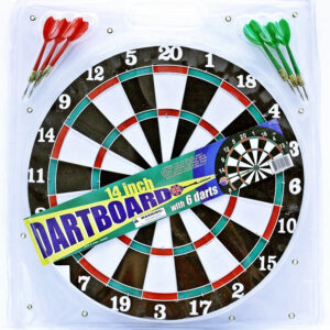 14" Dartboard With 6 Darts