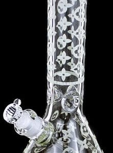 12" Glow In The Dark Etched Designer Beaker