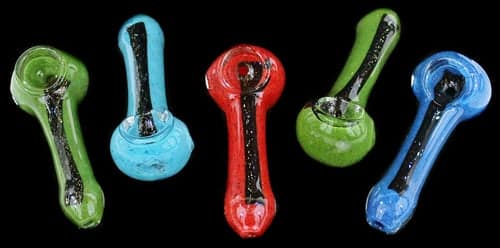 3" Dichroic Strip Frit Spoon Hand Pipe