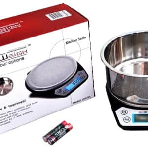 DigiWeigh 500g x 0.01g Digital Kitchen Scale With Steel Bowl