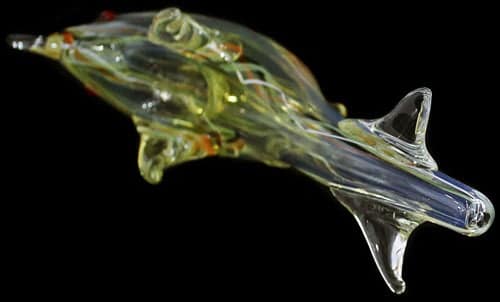 6" Animal Glass Pipe - Dolphin