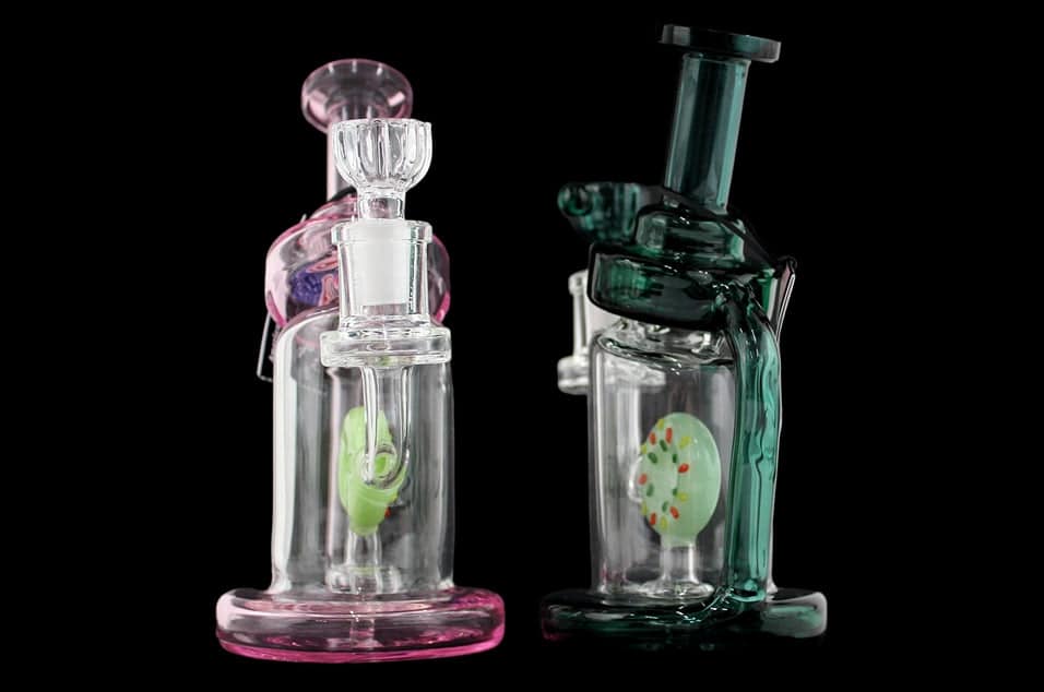 7" Donut Perk Curve Recycler Water Pipe