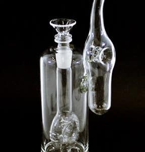 15" Glass On Glass Donut Diffuser Bubbler