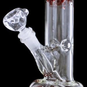 8" Flare Art Glass On Glass Donut Water Pipe