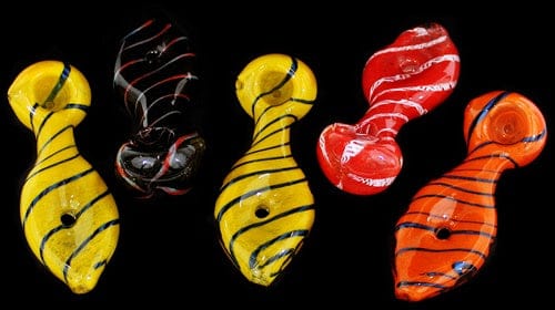 4ct 4.5" Donut Vortex Frit Art Hand Pipe