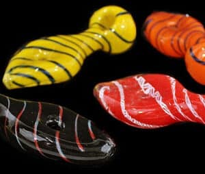 4ct 4.5" Donut Vortex Frit Art Hand Pipe