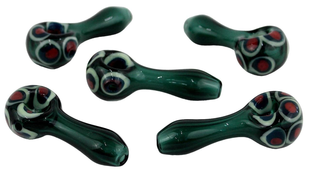 10ct 3" Corolla Dot Spoon Hand Pipe